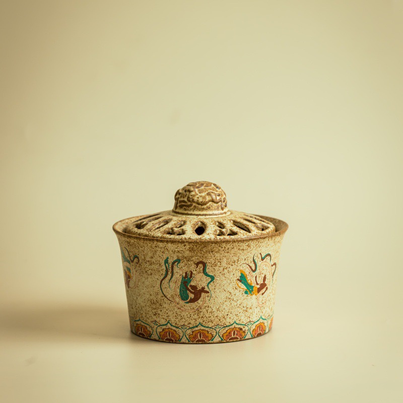 Dunhuang Flying Apsara Ceramic Incense Burner