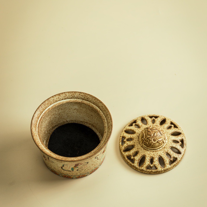 Dunhuang Flying Apsara Ceramic Incense Burner - Image 2